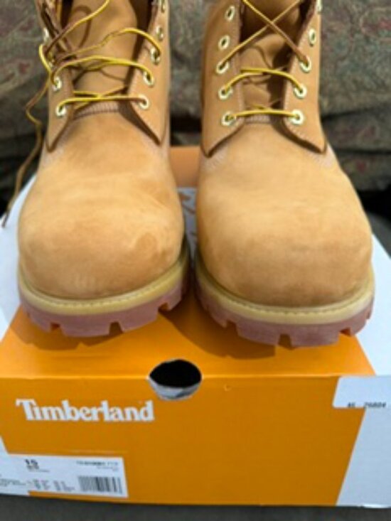 NIB Men\'s Timberland Premium 6-Inch Waterproof Boot Size 15 Color - Wheat main image 12
